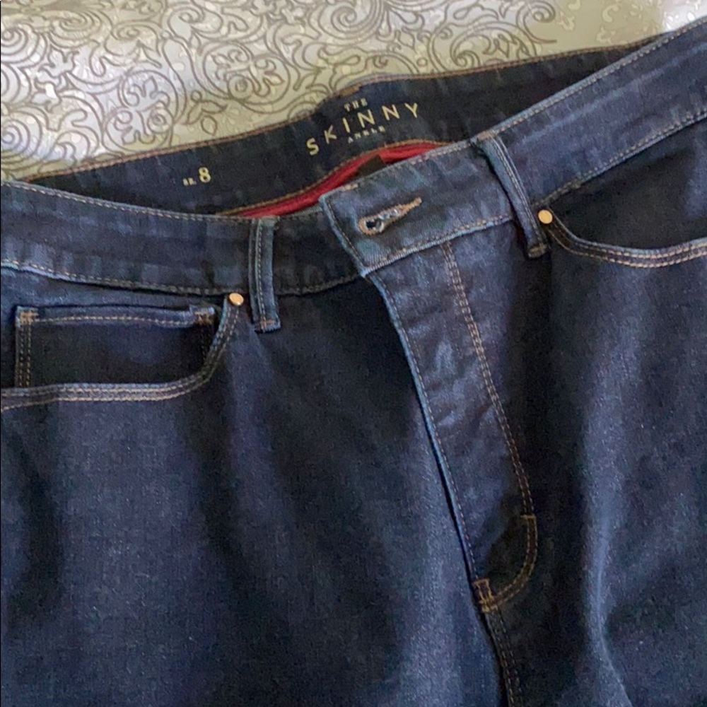 Dark denim skinny jeans
